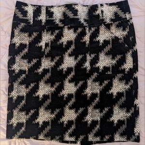 Abstract hounds tooth corduroy skirt